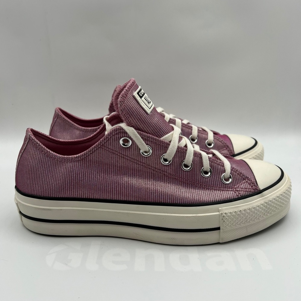 Converse Chuck Taylor All Star Lift Womens 9.5 Pink Sparkle Platform Sneakers
